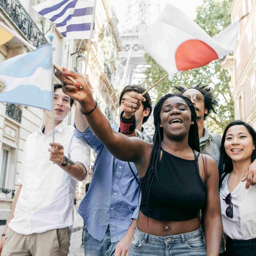 Students With Flags