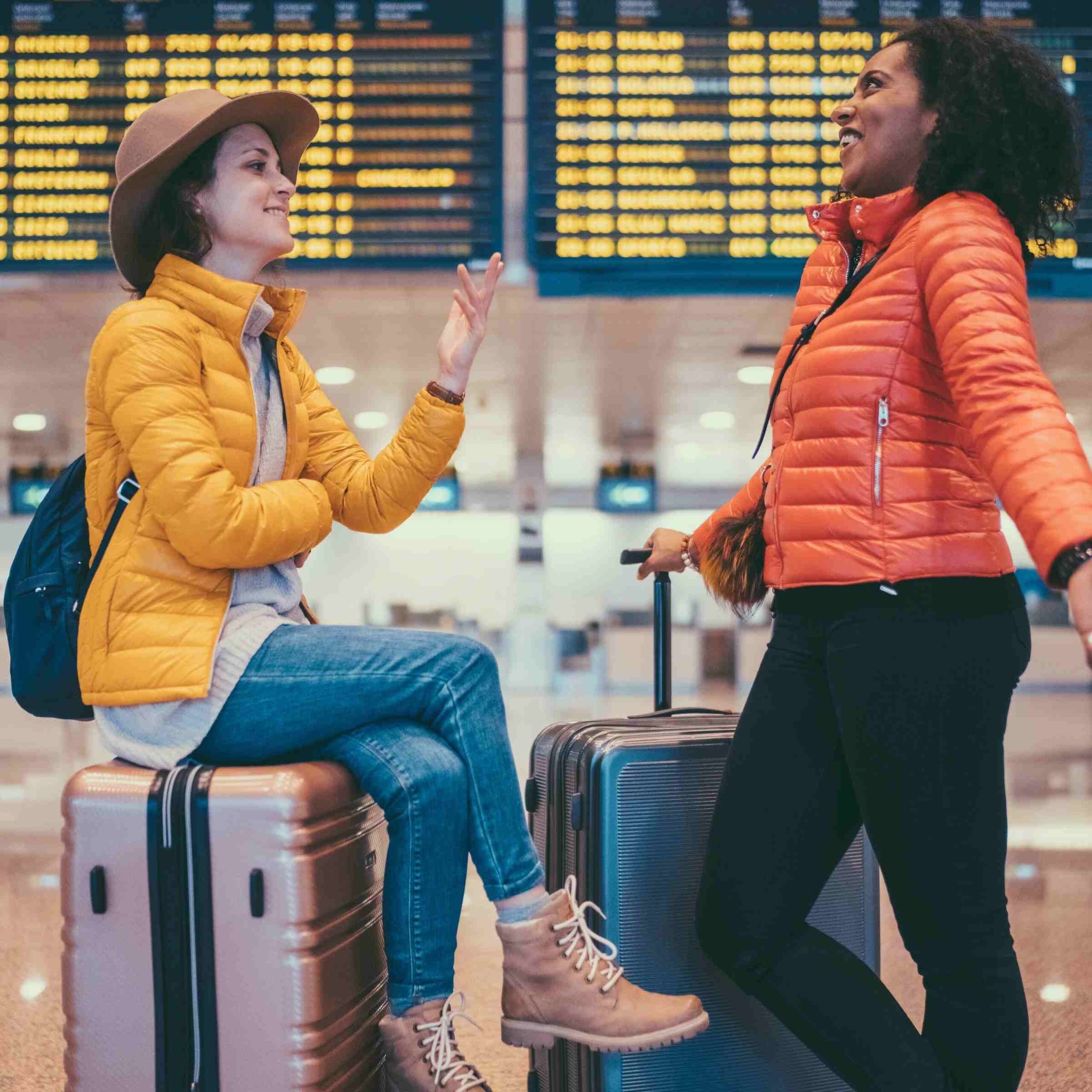 Girls At Airport